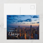 Groeten uit Chicago Illinois Briefkaart (Voorkant / Achterkant)