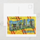  groeten uit Chicago, Illinois Briefkaart (Voorkant / Achterkant)