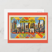 Groeten uit Chicago, Illinois Briefkaart (Voorkant / Achterkant)
