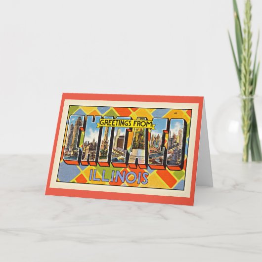 Groeten uit Chicago, Illinois Kaart (Voorkant)