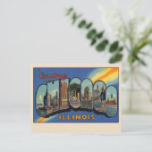 Groeten uit Chicago, Illinois Landmarks Briefkaart (Staand voorkant)