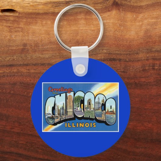 Groeten uit Chicago, Illinois. Sleutelhanger (Voorkant)