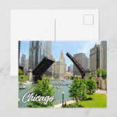 Groeten uit Chicago, Illinois, Verenigde Staten Briefkaart (Voorkant / Achterkant)