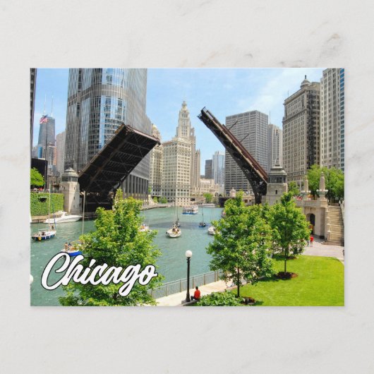 Groeten uit Chicago, Illinois, Verenigde Staten Briefkaart (Voorkant)