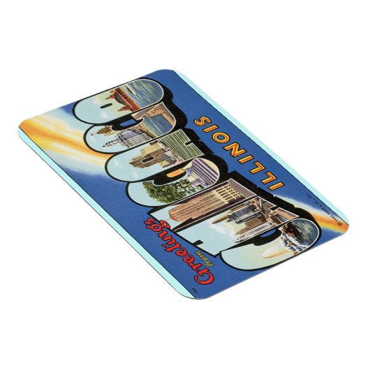 Groeten uit Chicago Verenigde Staten reizen Magneet (Rechterzijde)