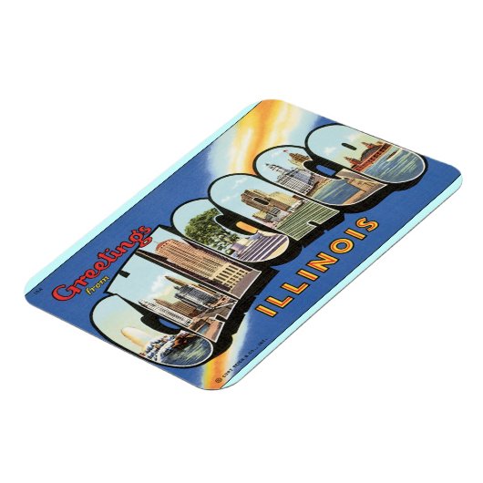 Groeten uit Chicago Verenigde Staten reizen Magneet (Linkerzijde)