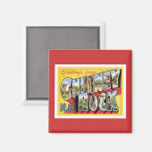 Groeten uit Chimney Rock North Carolina Magneet (Voorkant / Achterkant)