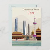 Groeten uit China Briefkaart (Voorkant / Achterkant)