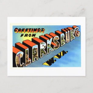 groeten uit Clarksburg, West Virginia, Briefkaart