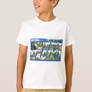 Groeten uit Clarksburg, West Virginia! Retro T-shirt