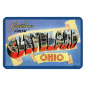 Groeten uit Cleveland,  Briefkaart Ohio Magneet (Horizontaal)