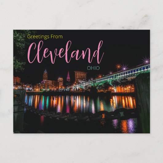Groeten uit Cleveland Ohio Ansichtkaart Briefkaart (Voorkant)
