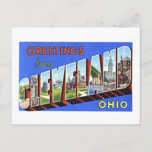  groeten uit Cleveland, Ohio Briefkaart (Voorkant)