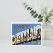Groeten uit Cleveland Ohio US City Briefkaart (Staand voorkant)