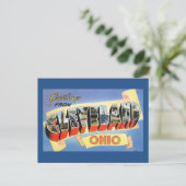 Groeten uit Cleveland, Ohio Vintage Briefkaart (Staand voorkant)