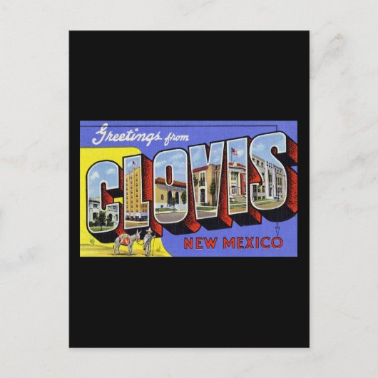 Groeten uit Clovis New Mexico Briefkaart (Voorkant)