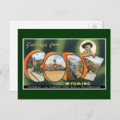 Groeten uit Cody, Wyoming.  postkaart (Voorkant / Achterkant)