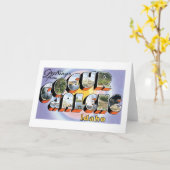 Groeten uit Coeur d'Alene, Idaho! Kaart (Gele Bloem)