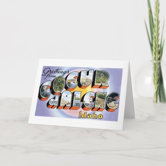 Groeten uit Coeur d'Alene, Idaho! Kaart (Voorkant)