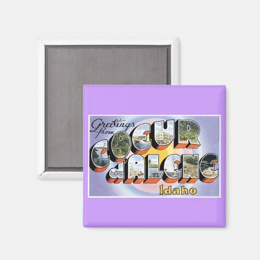 Groeten uit Coeur d'Alene, Idaho! Magneet (Voorkant / Achterkant)