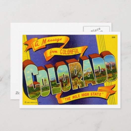 Groeten uit Colorado Briefkaart (Voorkant / Achterkant)