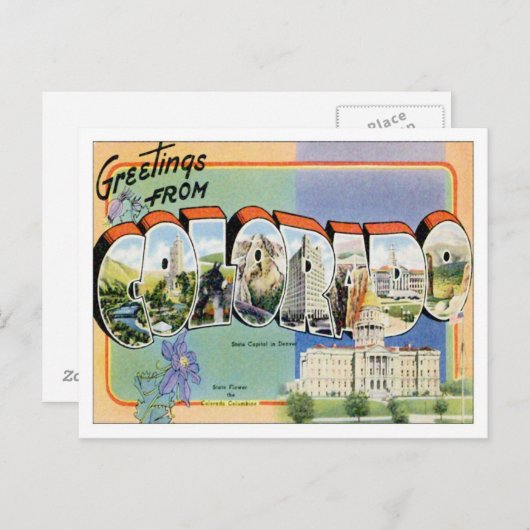 Groeten uit Colorado Briefkaart (Voorkant / Achterkant)