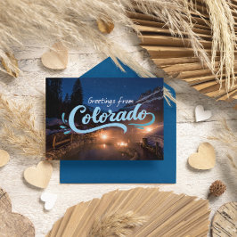 Groeten uit Colorado - Night Hot Springs Briefkaart