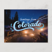 Groeten uit Colorado - Night Hot Springs Briefkaart (Voorkant)
