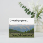 Groeten uit Colorful Colorado! Bergbereik Briefkaart (Staand voorkant)