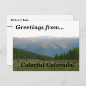 Groeten uit Colorful Colorado! Bergbereik Briefkaart (Voorkant / Achterkant)