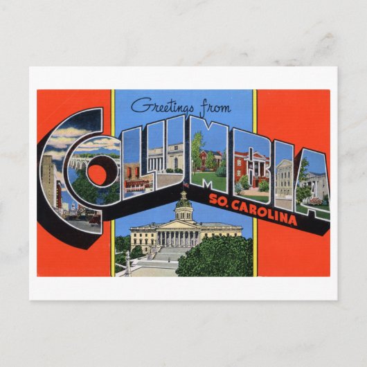  groeten uit Columbia, South Carolina Briefkaart (Voorkant)