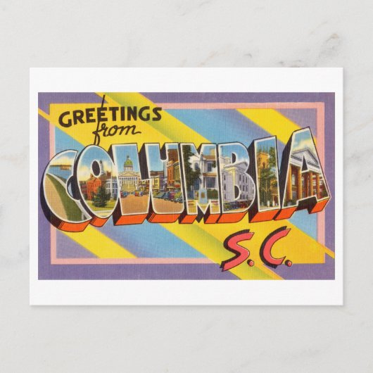  groeten uit Columbia, South Carolina Briefkaart (Voorkant)