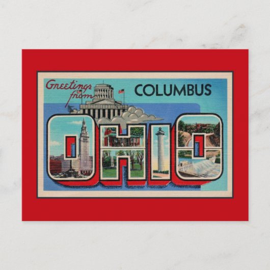  groeten uit Columbus Ohio Briefkaart (Voorkant)