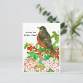 Groeten uit Connecticut Amerikaanse Robin Briefkaart (Staand voorkant)
