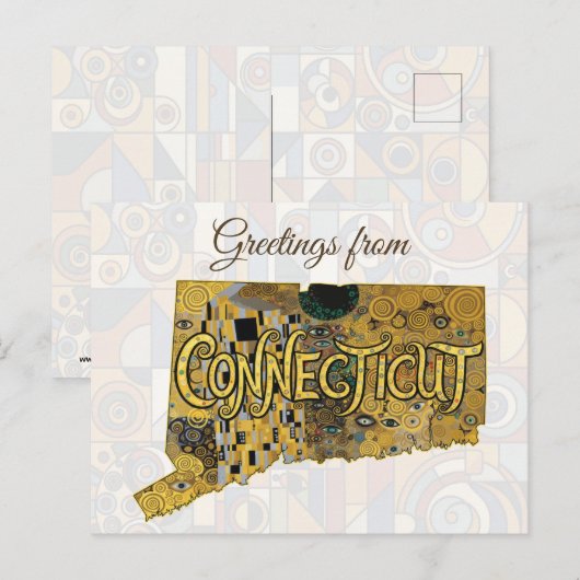 Groeten uit Connecticut Briefkaart (Voorkant / Achterkant)