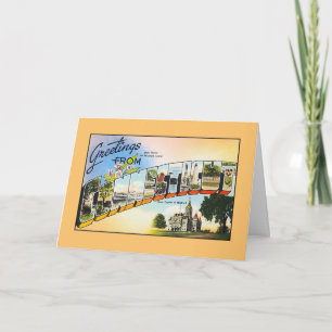 groeten uit Connecticut Kaart