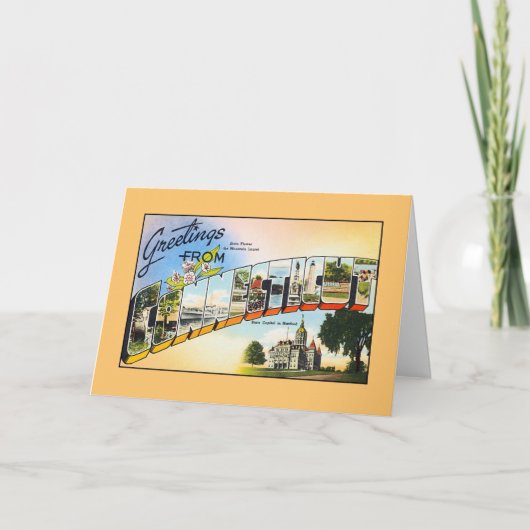 groeten uit Connecticut Kaart (Voorkant)