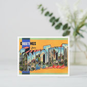 Groeten uit Connecticut Vintage Travel Briefkaart (Staand voorkant)