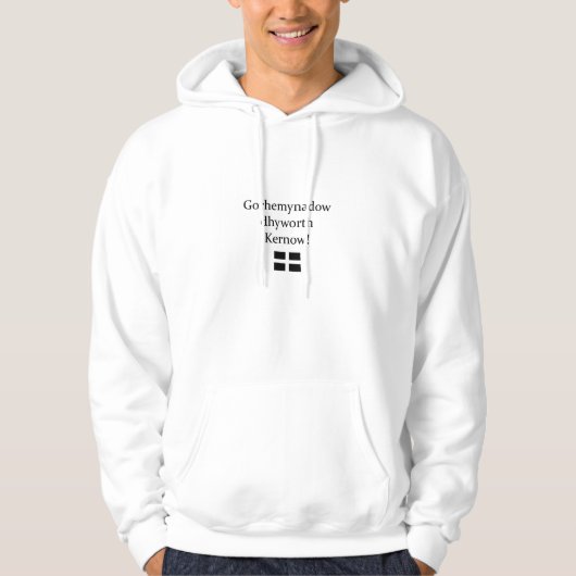 Groeten uit Cornwall in Cornish Language Hoodie (Voorkant)