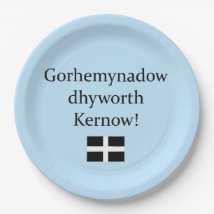 Groeten uit Cornwall in Cornish Language Papieren Bordje