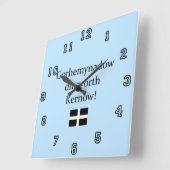 Groeten uit Cornwall in Cornish Language Vierkante Klok (Hoek)