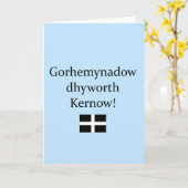 Groeten uit Cornwall in het Cornisch Kaart (Gele Bloem)