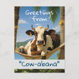 Groeten uit "Cow-abana" Vakantie Briefkaart