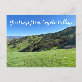 Groeten uit Coyote Valley. Briefkaart