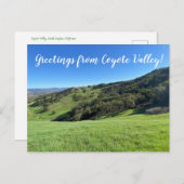 Groeten uit Coyote Valley. Briefkaart (Voorkant / Achterkant)