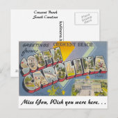 Groeten uit Crescent Beach, South Carolina Briefkaart (Voorkant / Achterkant)