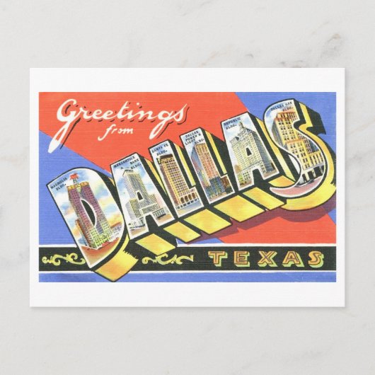groeten uit Dallas, Texas Briefkaart (Voorkant)