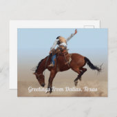 Groeten uit Dallas, Texas Rodeo Briefkaart (Voorkant / Achterkant)