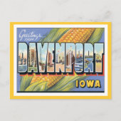 Groeten uit Davenport Iowa Briefkaart (Voorkant)