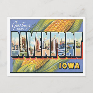 Groeten uit Davenport Iowa USA Briefkaart
